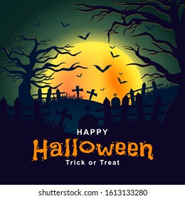 HAPPY HALLOWEEN VECTOR BACKGROUND. HALLOWEEN VECTOR ILLUSTRATION