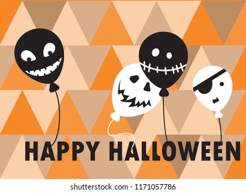 Happy Halloween - vector background invitation