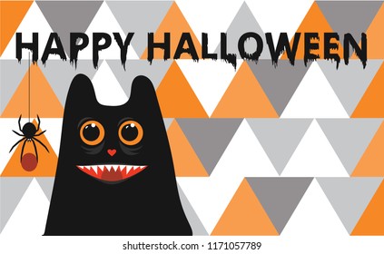 Happy Halloween - vector background invitation