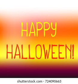 Happy Halloween vector background with orange and yellow color mesh. Happy Halloween minimalistic background. Sweet corn banner template. Candy corn colored wrapping paper. Halloween greeting card