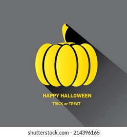 Happy halloween vector background. vector silhouette of white cut paper Halloween Pumpkin on black background. Scary Jack icon. Vector illustration