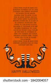 Happy Halloween vector background ,Happy halloween vertical template with halloween Logo. 
