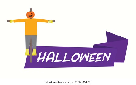 happy halloween vector banner background