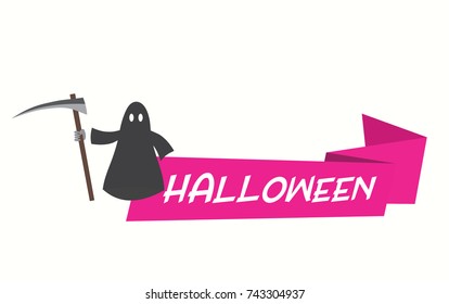 happy halloween vector banner background