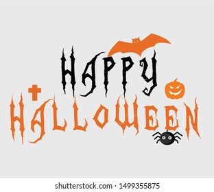 Happy Halloween Vector Banner Design