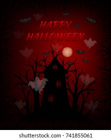 Happy Halloween. Vector card.