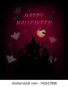 Happy Halloween. Vector card.
