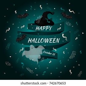 Happy Halloween. Vector card.