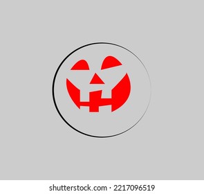 Happy Halloween. Vector cute illustrations of objects, pumpkin head,