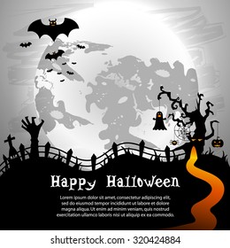 Happy Halloween vector design