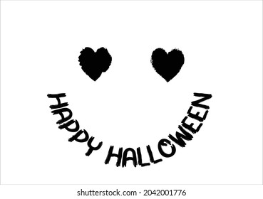 happy halloween vector design art Halloween banner, scary balloons, Ghost, spider and web, vector 