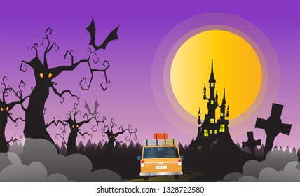 happy halloween vector design background