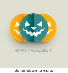happy halloween vector design card