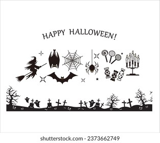 Happy Halloween vector design element 