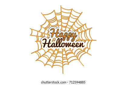 Happy Halloween. Halloween Vector Design with Happy Halloween Lettering. Vector illustration.