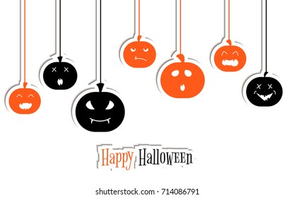 Happy Halloween. Halloween Vector Design with Happy Halloween Lettering. Vector illustration.