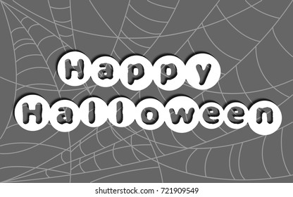 Happy Halloween. Halloween Vector Design with Happy Halloween Lettering. Vector illustration.