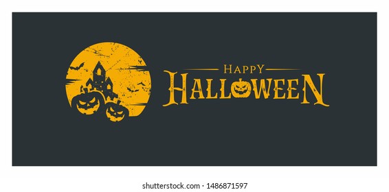 Happy Halloween Vector Design Template
