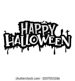Feliz Halloween, Diseño de vectores , Vector de tipografía, Arte gráfico