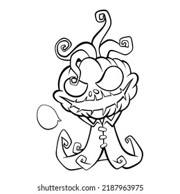 happy halloween It's a vector drawing. line drawing from the vector program