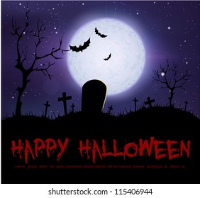 Happy Halloween vector| Editable Illustration