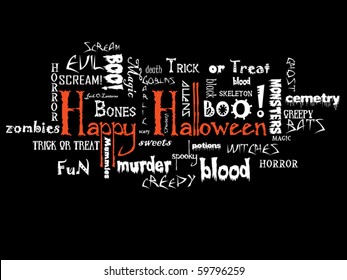 Happy Halloween vector (eps10) typography
