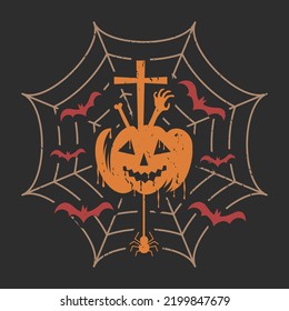 Happy Halloween  Vector Graphics. Halloween T-Shirt Designs,  mugs, bags, labels. Beautiful and eye-catching Halloween illustrations.