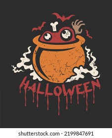 Happy Halloween  Vector Graphics. Halloween T-Shirt Designs,  mugs, bags, labels. Beautiful and eye-catching Halloween illustrations.