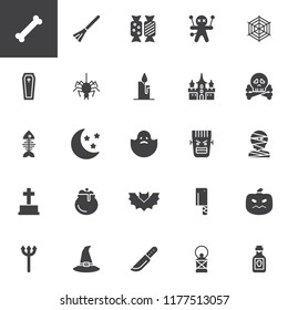 Halloween Vector Icons Set, Modern Solid Symbol Collection, Filled