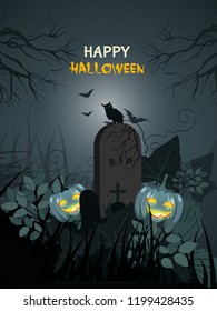 Happy halloween vector illustration.