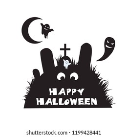 Happy halloween vector illustration.