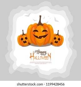 Happy halloween vector illustration.