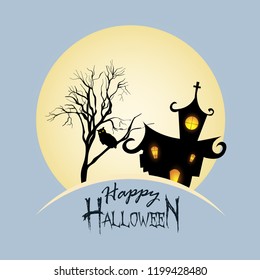 Happy halloween vector illustration.