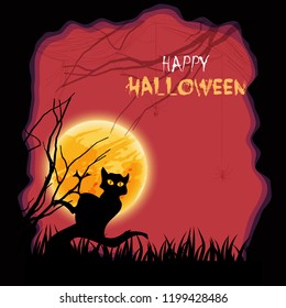 Happy halloween vector illustration.
