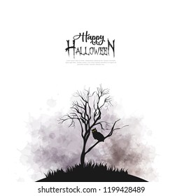 Happy halloween vector illustration.