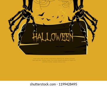 Happy halloween vector illustration.