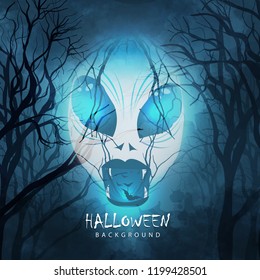 Happy halloween vector illustration.