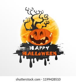Happy halloween vector illustration.