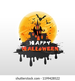 Happy halloween vector illustration.