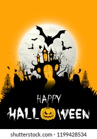 Happy halloween vector illustration.