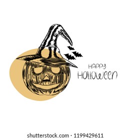 Happy halloween vector illustration.