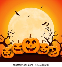 Happy Halloween . Vector illustration.