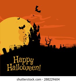 Happy Halloween, vector illustration