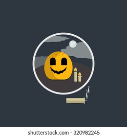Happy Halloween. Vector illustration.