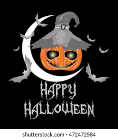Happy Halloween. Vector illustration.