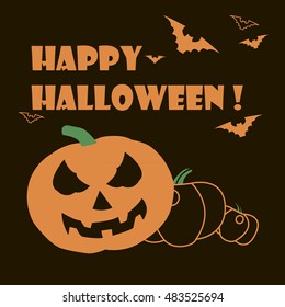 Happy Halloween vector illustration. 