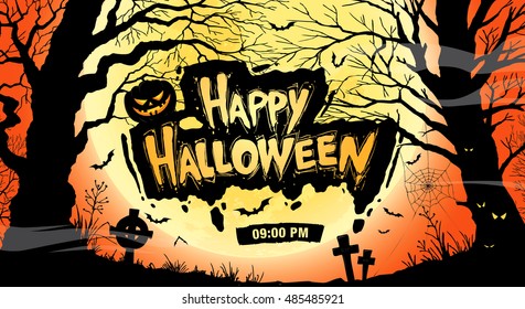 Happy halloween. Vector illustration