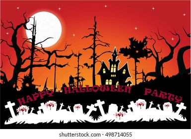 Happy Halloween . Vector illustration.