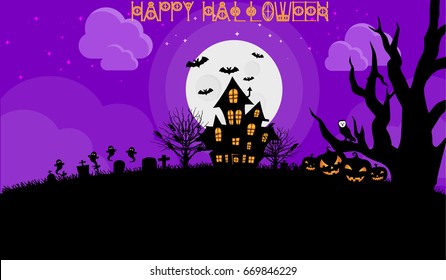 Happy halloween vector illustration