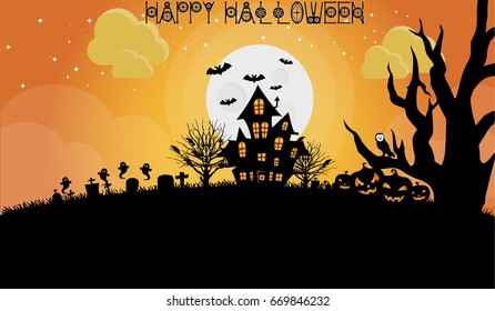 Happy halloween vector illustration